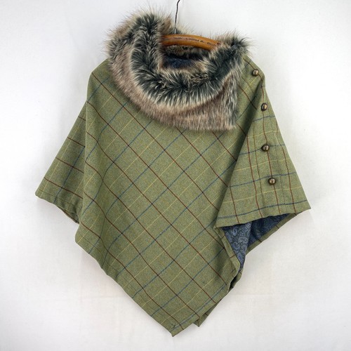 Tweed cape damen grün - damen, o/s