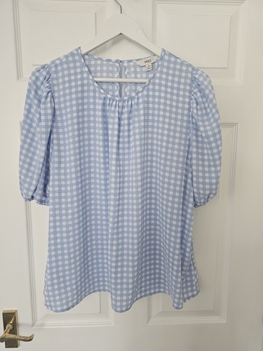 Gingham bluse top - top, 16
